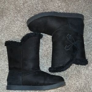 Black Cozy Kids Boots  Girls Size 3